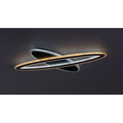 Rabalux - Plafonnier LED dimmable/70W/230V 3000/4000/6000K noir + télécommande Ø 70 cm