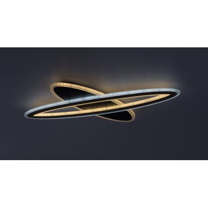 Rabalux - Plafonnier LED dimmable/70W/230V 3000/4000/6000K noir + télécommande Ø 70 cm