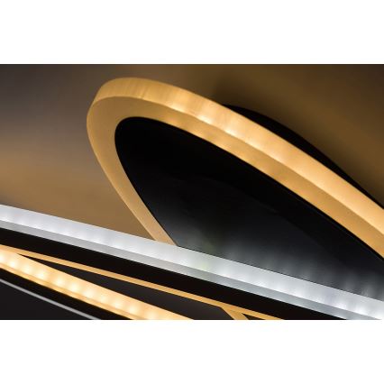 Rabalux - Plafonnier LED dimmable/70W/230V 3000/4000/6000K noir + télécommande Ø 70 cm