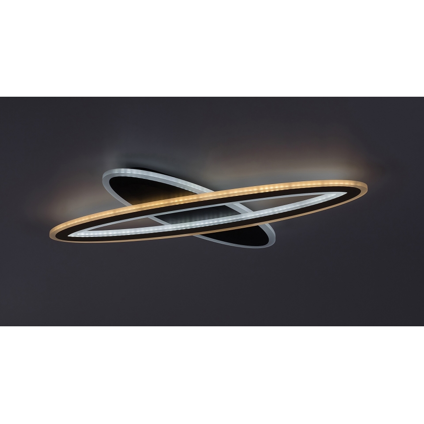 Rabalux - Plafonnier à intensité variable LED/70W/230V 3000/4000/6000K noir + Télécommande