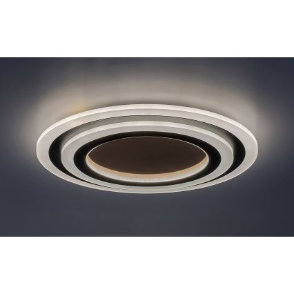 Rabalux - Plafonnier à intensité variable LED/56W/230V 3000/4000/6000K chrome mat/noir + Télécommande