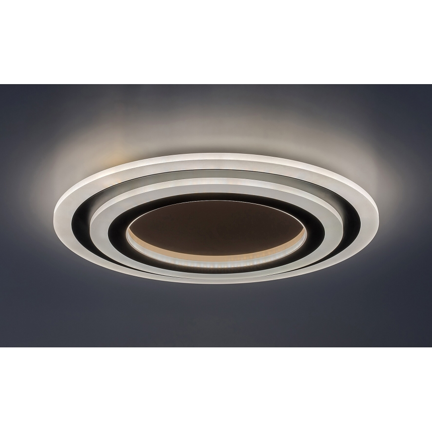 Rabalux - Plafonnier à intensité variable LED/56W/230V 3000/4000/6000K chrome mat/noir + Télécommande