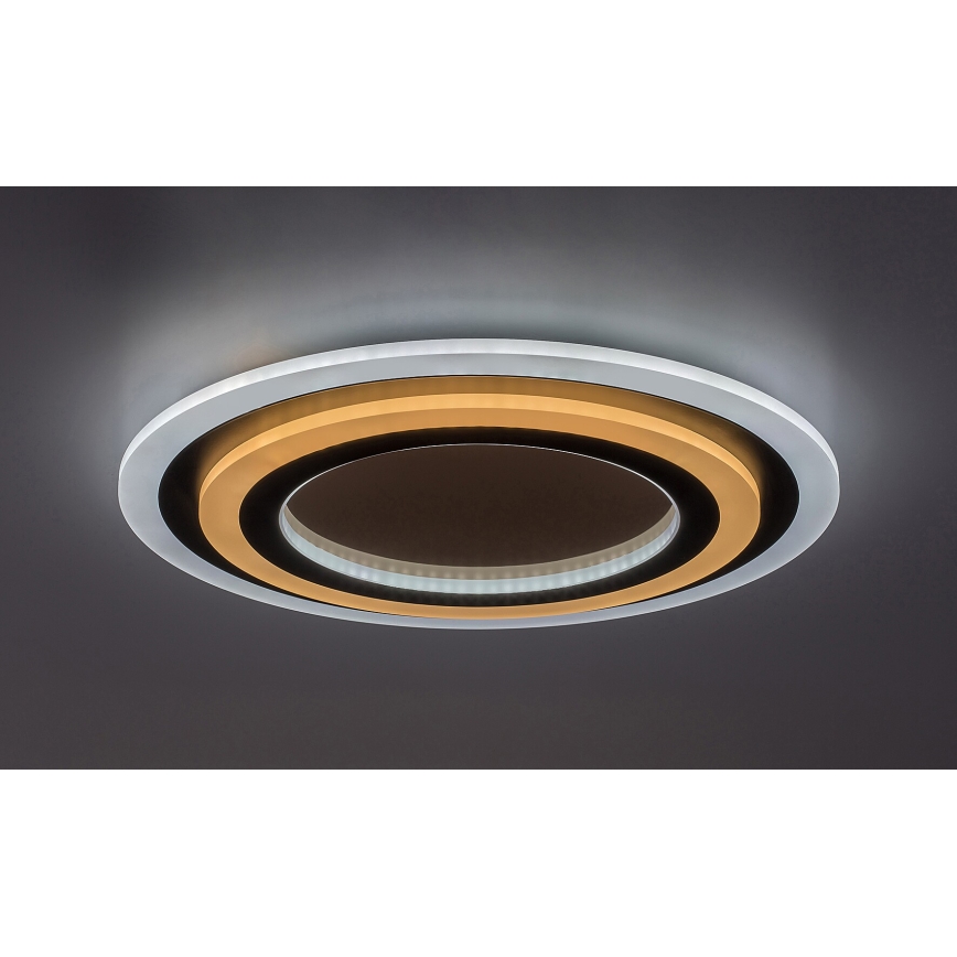 Rabalux - Plafonnier à intensité variable LED/56W/230V 3000/4000/6000K chrome mat/noir + Télécommande