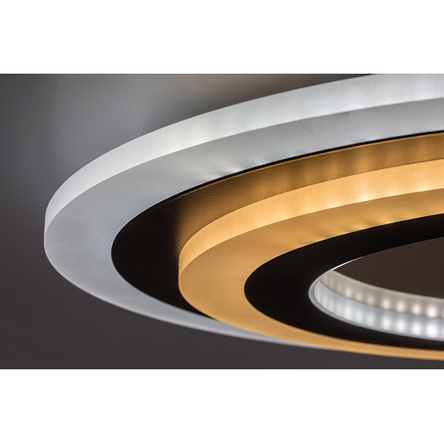 Rabalux - Plafonnier à intensité variable LED/56W/230V 3000/4000/6000K chrome mat/noir + Télécommande
