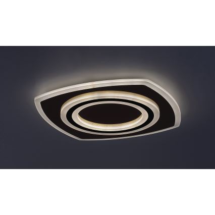 Rabalux - Plafonnier à intensité variable LED/60W/230V 3000/4000/6000K chrome mat/noir + Télécommande