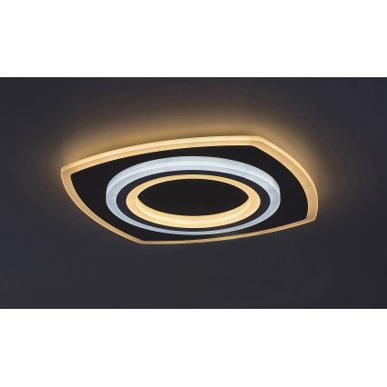 Rabalux - Dimbare LED-plafondlamp LED/60W/230V 3000/4000/6000K mat chroom + afstandsbediening 48x48 cm