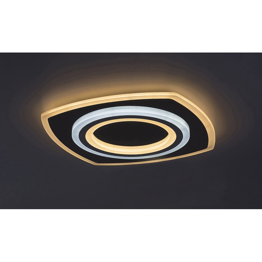 Rabalux - Dimbare LED-plafondlamp LED/60W/230V 3000/4000/6000K mat chroom + afstandsbediening 48x48 cm