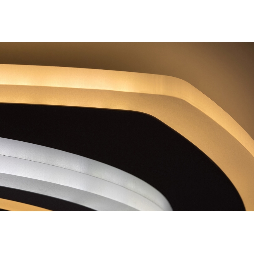 Rabalux - Dimbare LED-plafondlamp LED/60W/230V 3000/4000/6000K mat chroom + afstandsbediening 48x48 cm