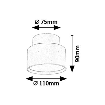Rabalux - Plafonnier LED/16W/230V 3000K noir