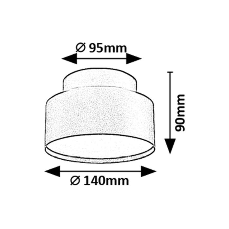 Rabalux - Plafonnier LED/24W/230V 3000K noir