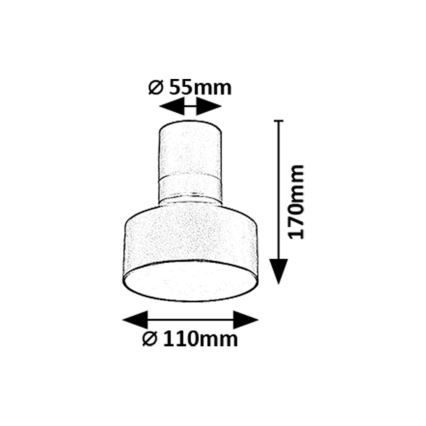 Rabalux - Plafonnier LED 10W/230V 3000K noir Ø 11 cm