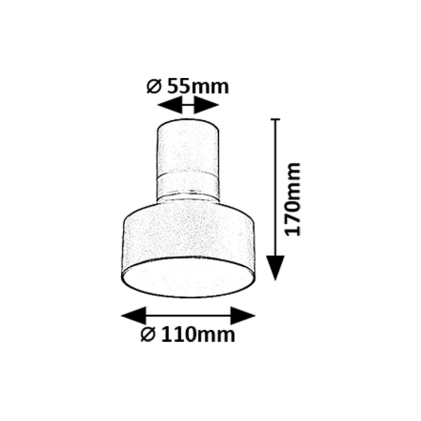 Rabalux - Plafonnier LED 10W/230V 3000K noir Ø 11 cm