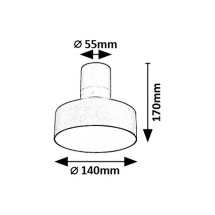 Rabalux - Plafonnier LED/16W/230V 3000K noir