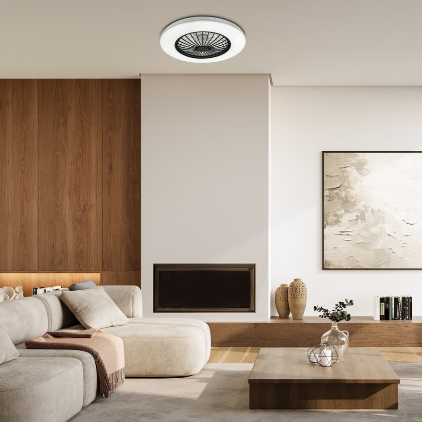 Rabalux - LED dimbare plafondlamp met ventilator LED/48W/230V 3000-6500K + afstandsbediening