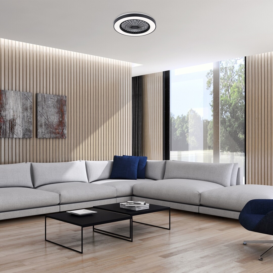 Rabalux - Plafonnier à intensité variable avec ventilateur LED/40W/230V 3000/4000/6000K Wi-Fi + Télécommande