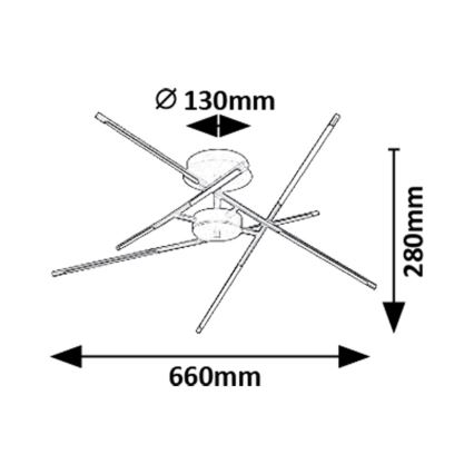 Rabalux - LED Bevestigde Hanglamp LED/40W/230V 3000K zwart