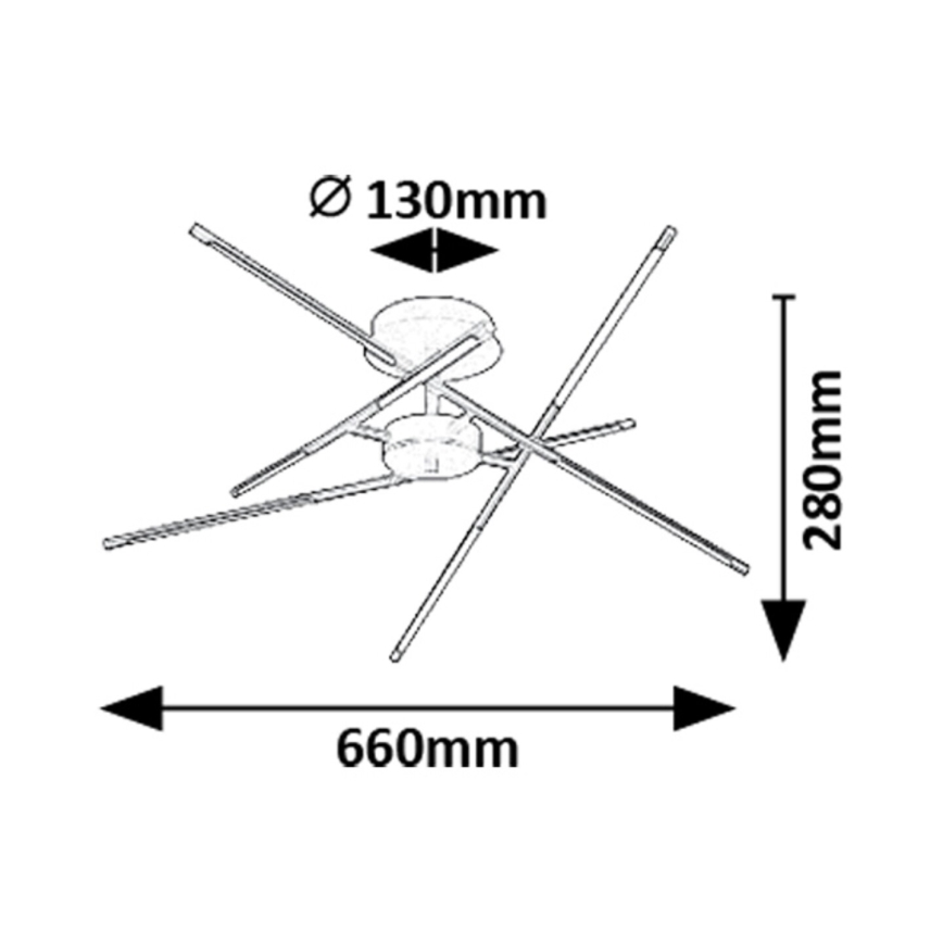 Rabalux - LED Bevestigde Hanglamp LED/40W/230V 3000K zwart
