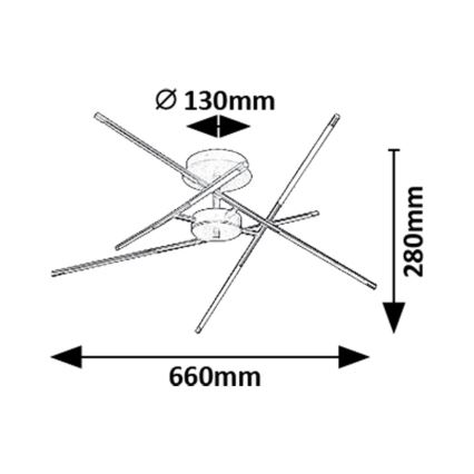 Rabalux - LED Bevestigde Hanglamp LED/40W/230V 3000K goud