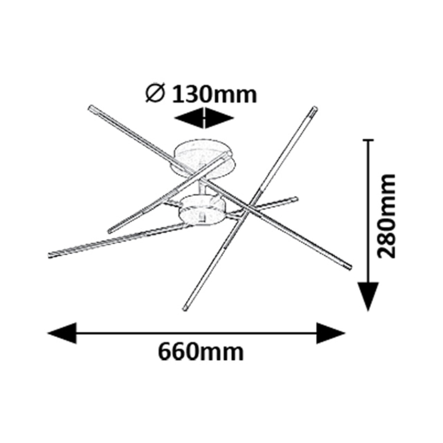 Rabalux - LED Bevestigde Hanglamp LED/40W/230V 3000K goud