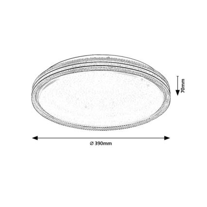 Rabalux - Plafonnier LED dimmable LED/34W/230V 3000-6500K diam. 39 cm + télécommande