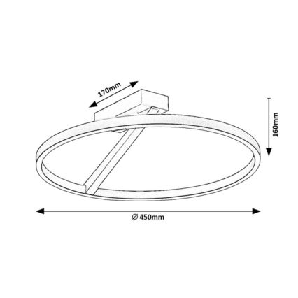 Rabalux - Plafonnier LED 24W 230V 3000K Ø 45 cm