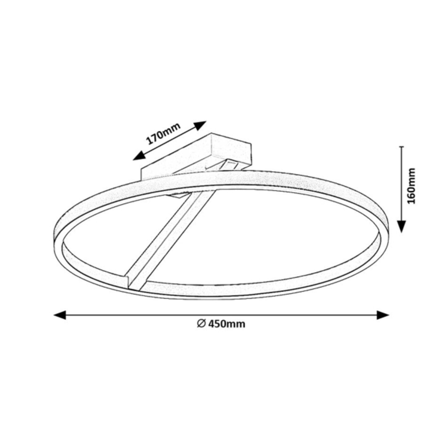 Rabalux - Plafonnier LED 24W 230V 3000K Ø 45 cm
