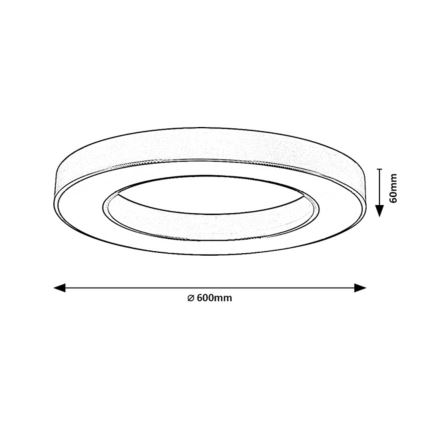 Rabalux - Plafonnier LED dimmable LED/45W/230V 3000–6500K Ø 60 cm doré + télécommande
