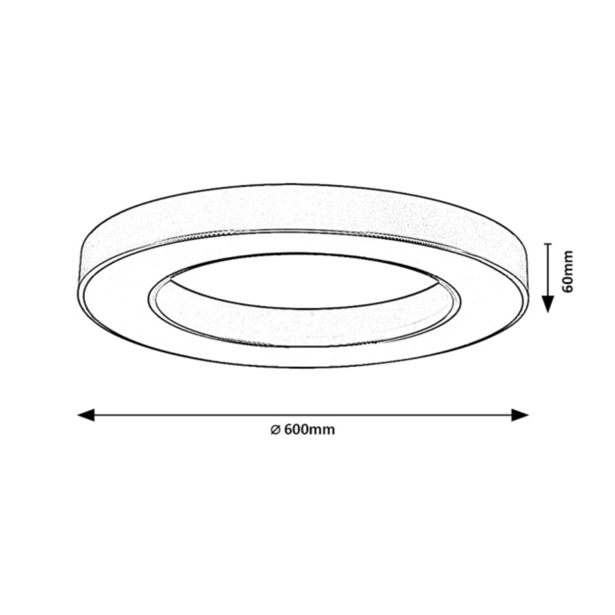 Rabalux - Plafonnier LED dimmable LED/45W/230V 3000–6500K Ø 60 cm doré + télécommande