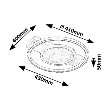 Rabalux - Plafonnier LED/50W/230V 3000K