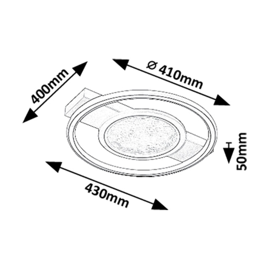 Rabalux - Plafonnier LED/50W/230V 3000K