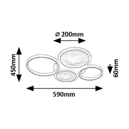 Rabalux - Plafonnier à intensité variable LED/40W/230V 3000-6500K + Télécommande