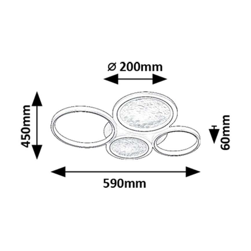 Rabalux - Plafonnier à intensité variable LED/40W/230V 3000-6500K + Télécommande