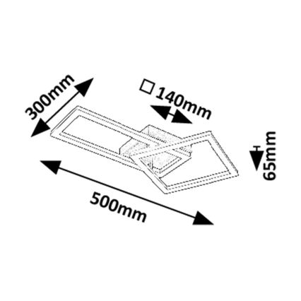 Rabalux - Plafonnier LED/24W/230V 3000K 30x50 cm
