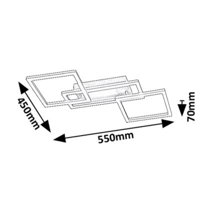 Rabalux - Plafonnier à intensité variable LED/40W/230V 3000-6500K + télécommande