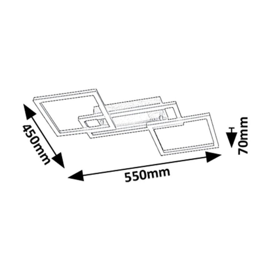 Rabalux - Plafonnier à intensité variable LED/40W/230V 3000-6500K + télécommande