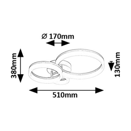 Rabalux - Plafonnier LED/24W/230V 3000/4000/6500K chrome mat