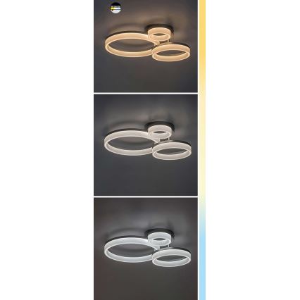 Rabalux - Plafonnier LED/24W/230V 3000/4000/6500K 38x51 cm chrome mat