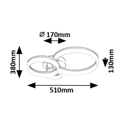 Rabalux - Plafonnier LED/24W/230V 3000/4000/6500K doré
