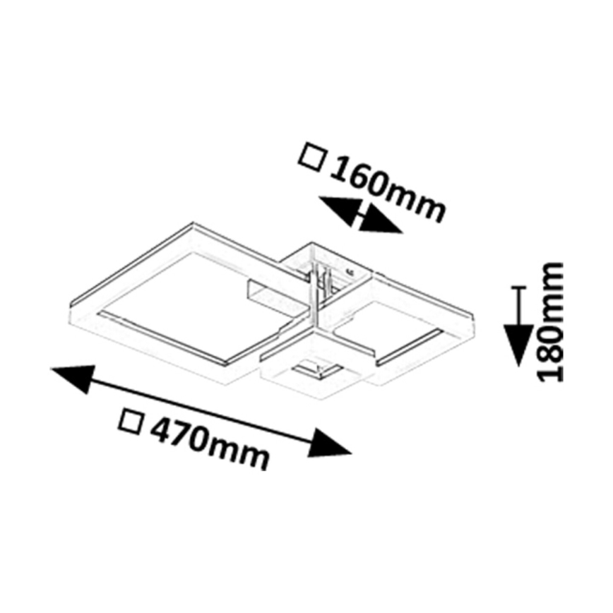Rabalux - LED Plafondlamp LED/22W/230V 3000/4000/6500K mat chroom