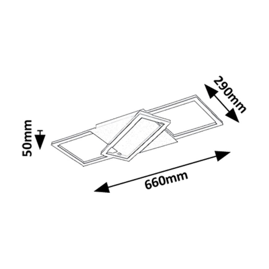 Rabalux - Plafonnier LED dimmable LED/40W/230V 3000-6500K 29x66 cm + télécommande