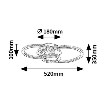 Rabalux - Dimbare LED-plafondlamp LED/40W/230V 3000-6500K + afstandsbediening 35x52 cm