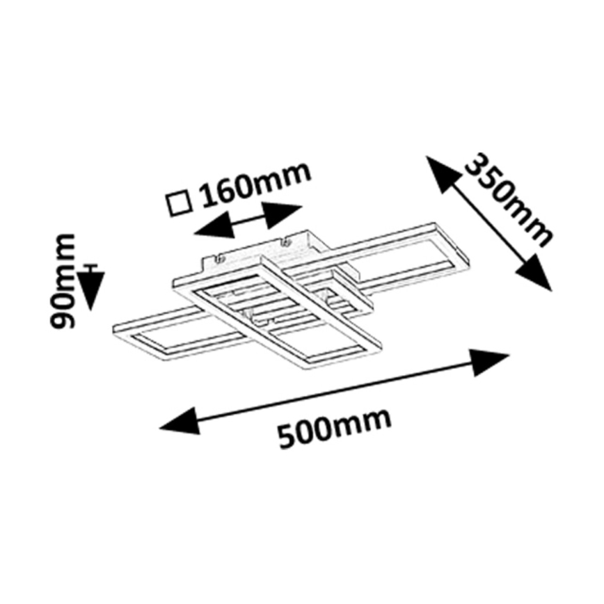 Rabalux - Plafonnier à intensité variable LED/40W/230V 3000-6500K + Télécommande