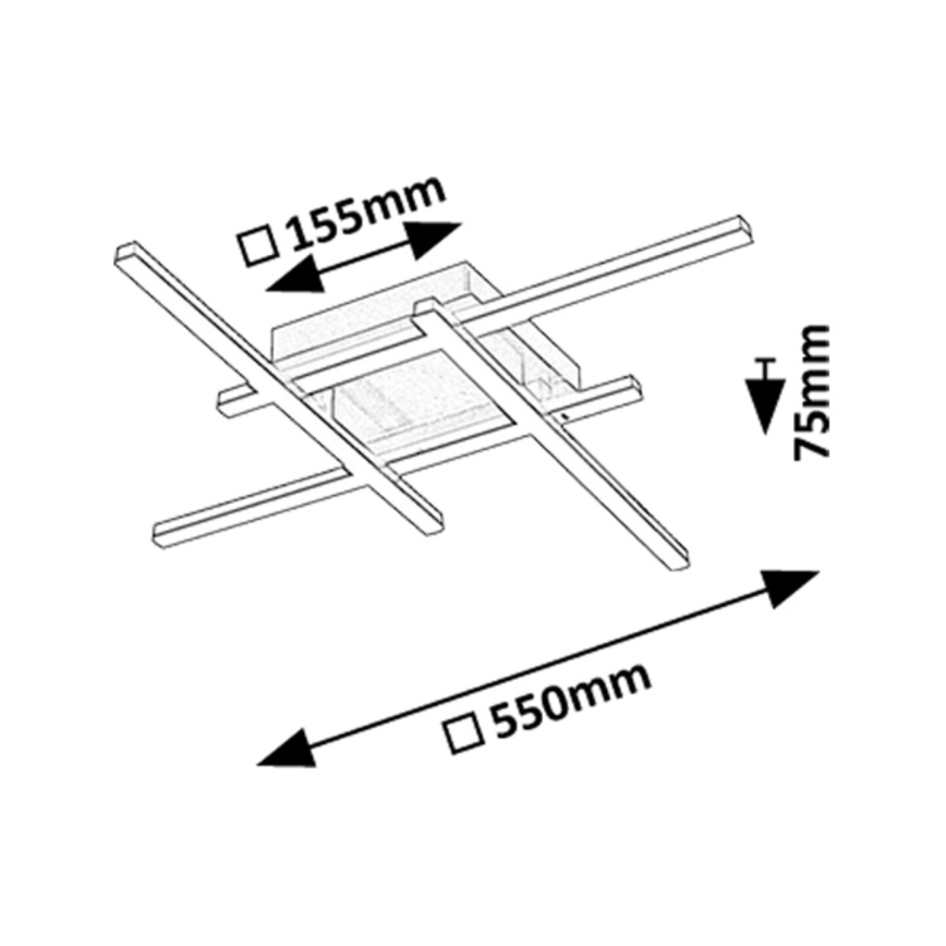 Rabalux - Plafonnier LED 24W/230V 4000K 55x55 cm