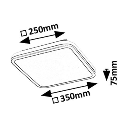 Rabalux - Plafonnier LED RVB dimmable LED/43W/230V 3000-6500K + télécommande 35x35 cm