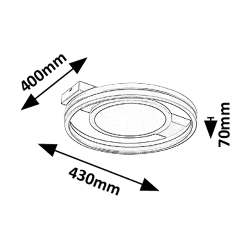 Rabalux - LED RGB dimbare plafondlamp LED/40W/230V 3000-6500K + afstandsbediening Ø 43 cm