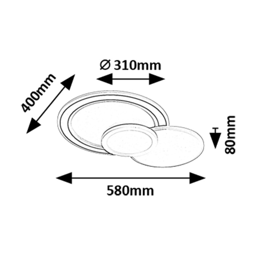 Rabalux - Plafonnier à intensité variable RGB LED/40W/230V 3000-6500K + Télécommande