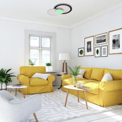 Rabalux - Plafonnier LED RVB dimmable, 40 W, 230 V, 3000–6500 K, avec télécommande, Ø 31 cm