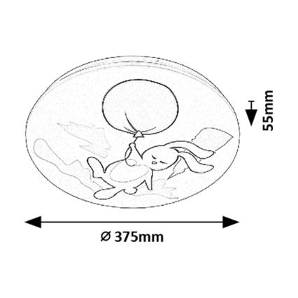 Rabalux - LED Plafondlamp kinderkamer LED/24W/230V 3000K