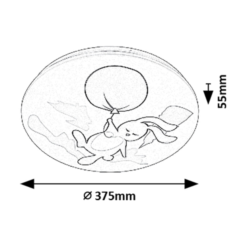 Rabalux - LED Plafondlamp kinderkamer LED/24W/230V 3000K