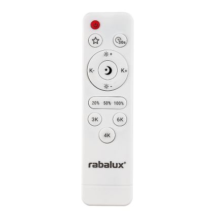 Rabalux - dimbare LED-plafondlamp LED/20W/230V 3000-6500K Ø 38,5 cm zwart + afstandsbediening